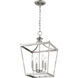 Kennedy 4 Light 13 inch Satin Nickel Chandelier Ceiling Light