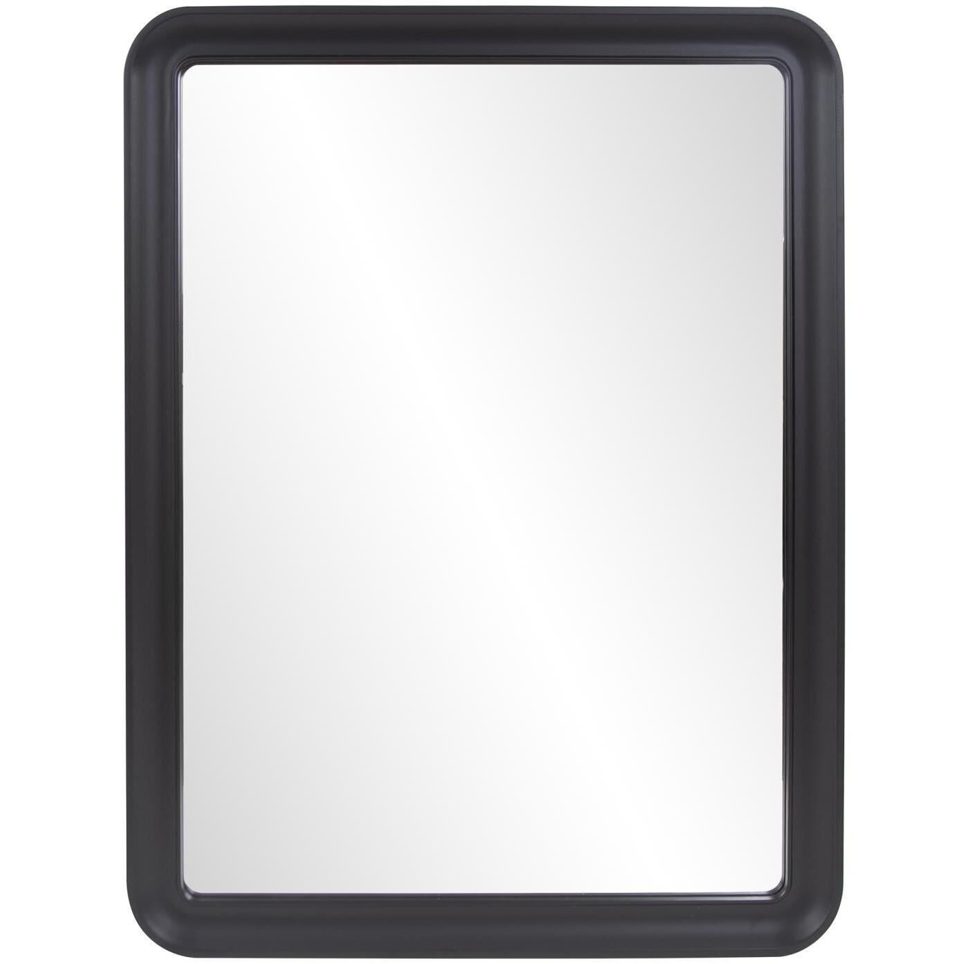Joelle 40 X 30 inch Matte Black Mirror