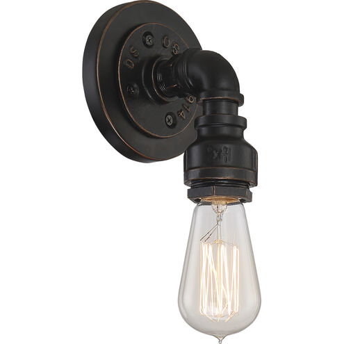 Iron 1 Light 5 inch Industrial Bronze Vanity Light Wall Light