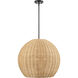 Elise 3 Light 22 inch Matte Black Indoor Pendant Ceiling Light