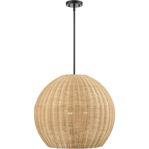 Elise 3 Light 22 inch Matte Black Indoor Pendant Ceiling Light
