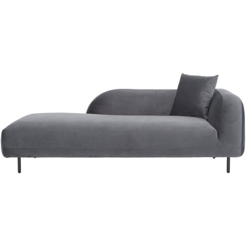 Deleuze Anthracite Chaise in Grey
