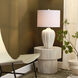 Notch Side Table in White Bleach, Round