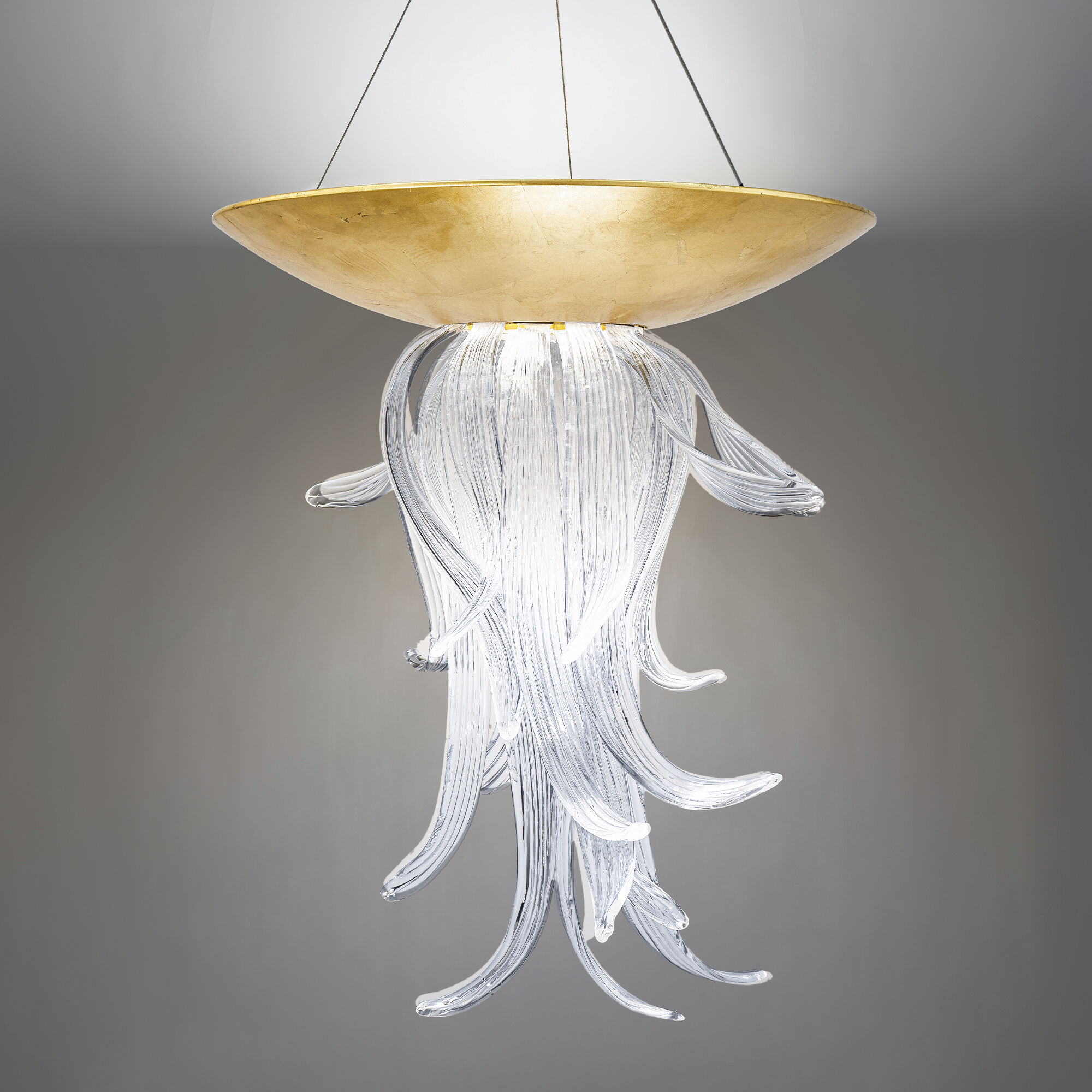 Tendril LED 26 inch Gold Leaf Indoor Hanging Lighting Ceiling Light