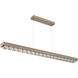 Tessera LED 62.6 inch Novel Brass with Ash Linear Chandelier Ceiling Light