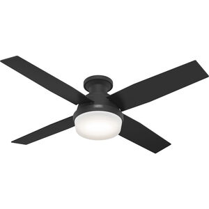 Dempsey 52 inch Matte Black with Matte Black/Dark Gray Oak Blades Ceiling Fan