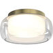 Aquina 2 Light 14.17 inch Matte Brushed Brass Interior Ceiling Light