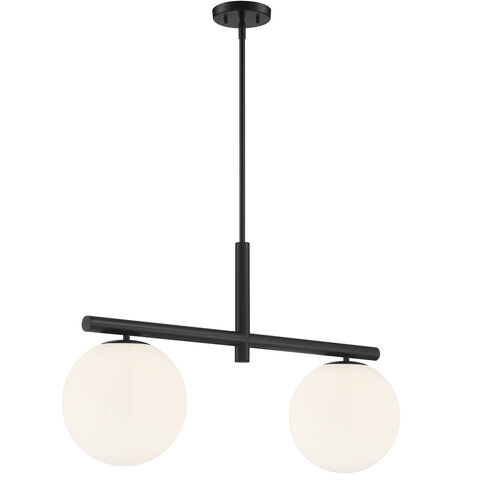 Crown Heights 2 Light 35 inch Matte Black Island Light Ceiling Light