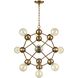 Grow From Here 10 Light 20 inch Satin Brass Chandelier Ceiling Light