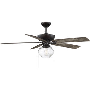 Farmhouse 52 inch Oil Rubbed Bronze with Chestnut/ Rubberwood Blades Ceiling Fan