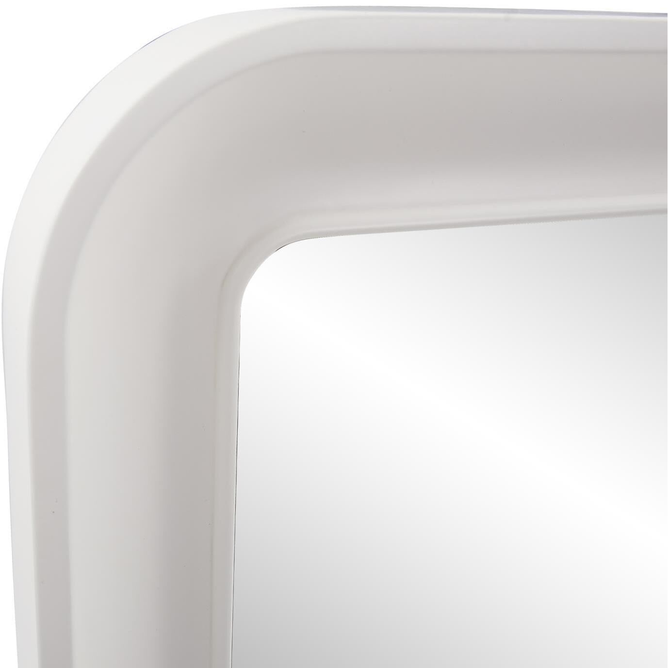 Joelle 40 X 30 inch Matte White Mirror