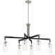 Pullman Junction 6 Light 40 inch Coal / Brushed Nickel Island Light Ceiling Light