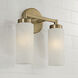 Alyssa 2 Light 11.25 inch Aged Brass Vanity Light Wall Light