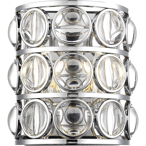 Eternity 2 Light 9.75 inch Chrome Wall Sconce Wall Light in 6