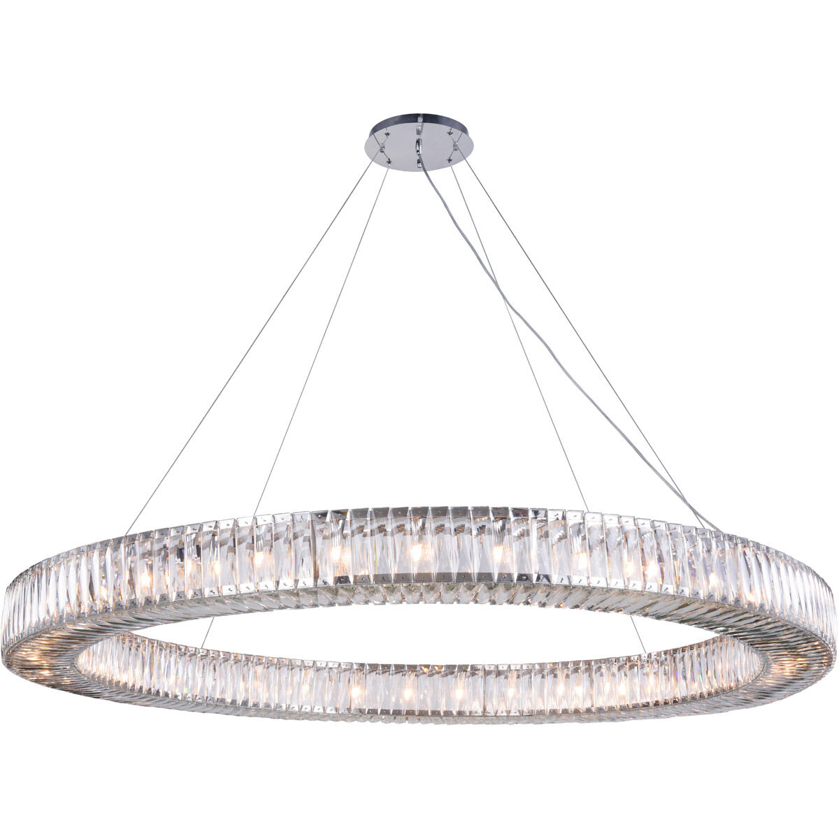 Elegant Lighting 2116G63C RC Cuvette 36 Light 63 inch Chrome Chandelier Ceiling Light