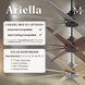 Atlas Ariella 64 inch Textured Bronze with Walnut Tone Blades Ceiling Fan