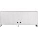 Brinson Warm White and Mindi Wood and Dark Bronze 4 Door Cabinet