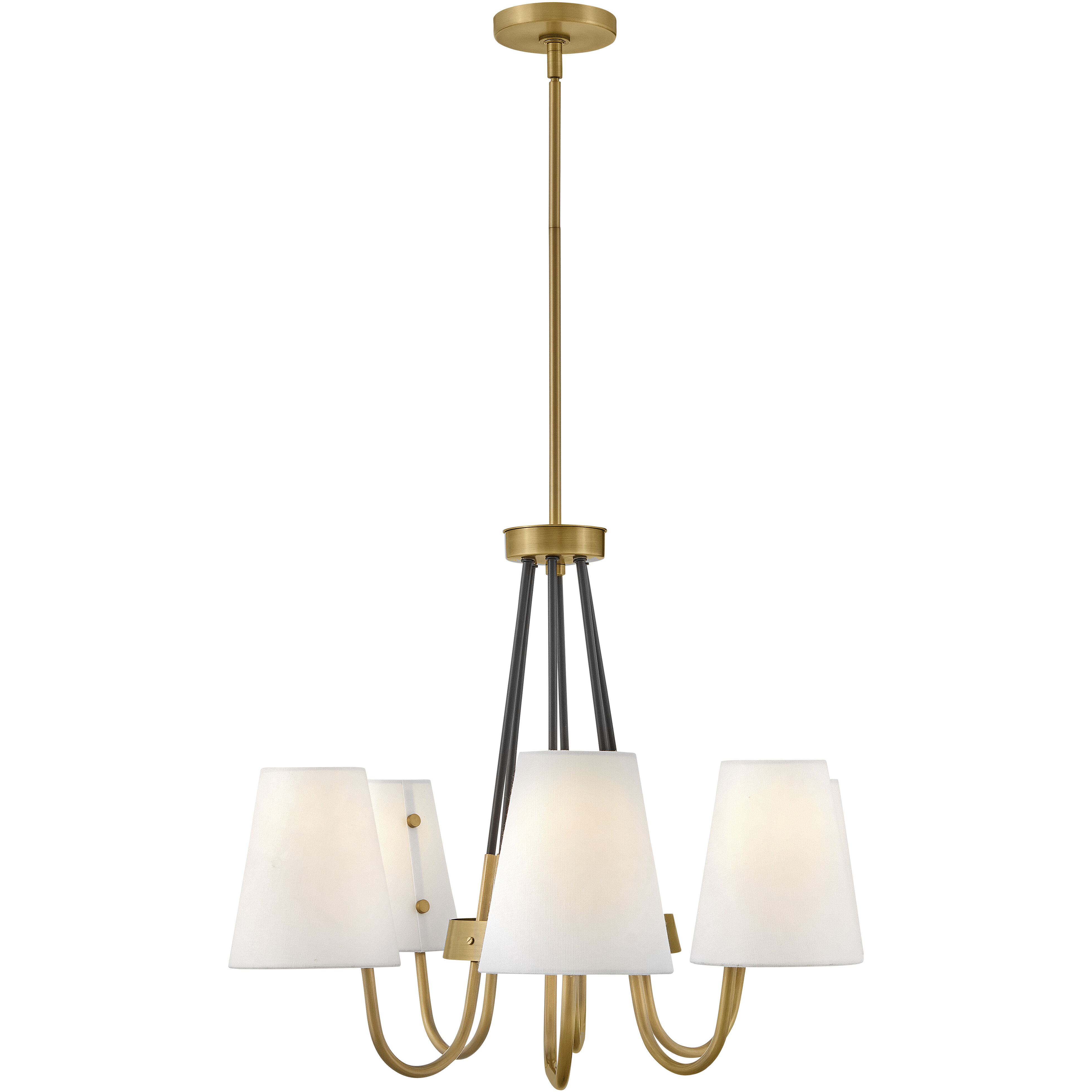 Aston 46.06 inch Heritage Brass Indoor Linear Chandelier Ceiling Light