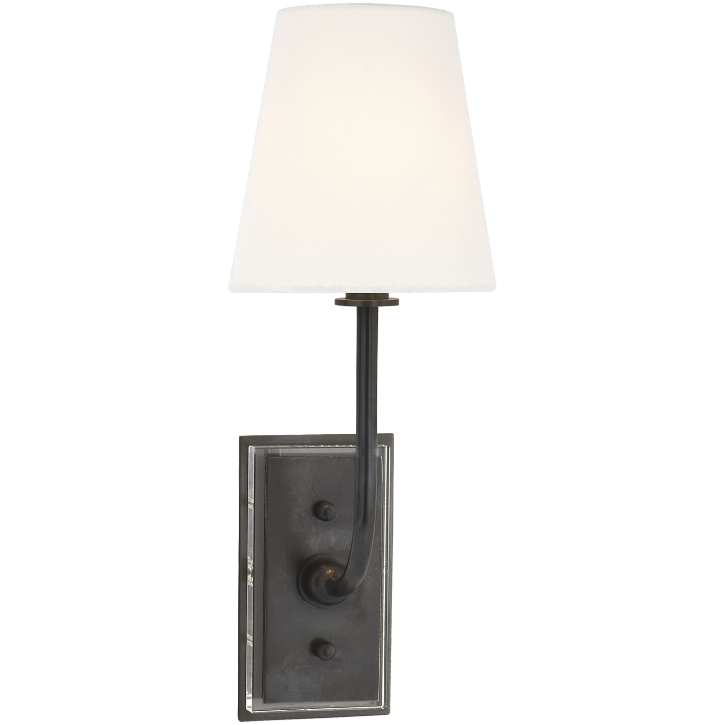 Thomas O'Brien Hulton 1 Light 6 inch Bronze Sconce Wall Light in Linen