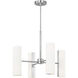 Drew & Jonathan Capalino 8 Light 24 inch Brushed Steel Chandelier Ceiling Light