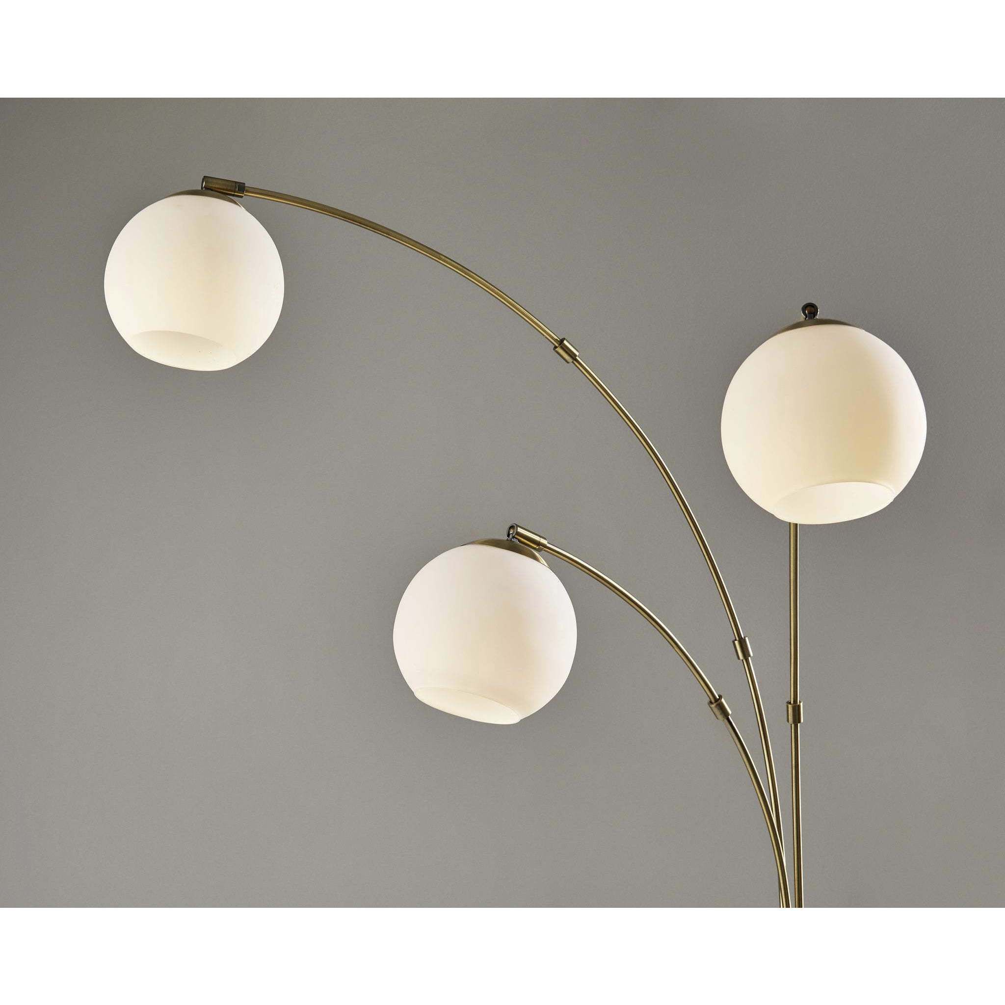 Remi 79 inch 40.00 watt Antique Brass Arc Floor Lamp Portable Light