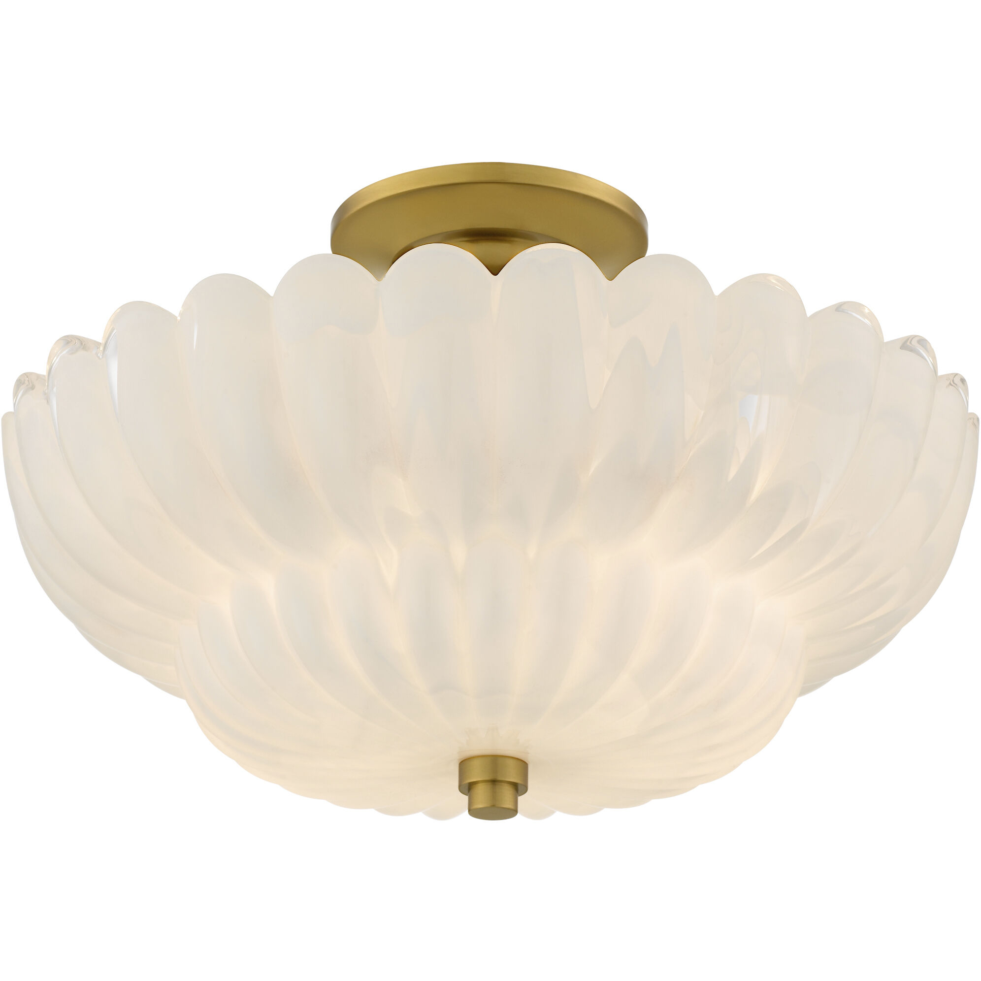 Whitecap 4 Light 15.5 inch Brushed Gold Semi-Flush Mount Ceiling Light