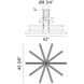 Presley LED 40.38 inch Matte White Chandelier Ceiling Light