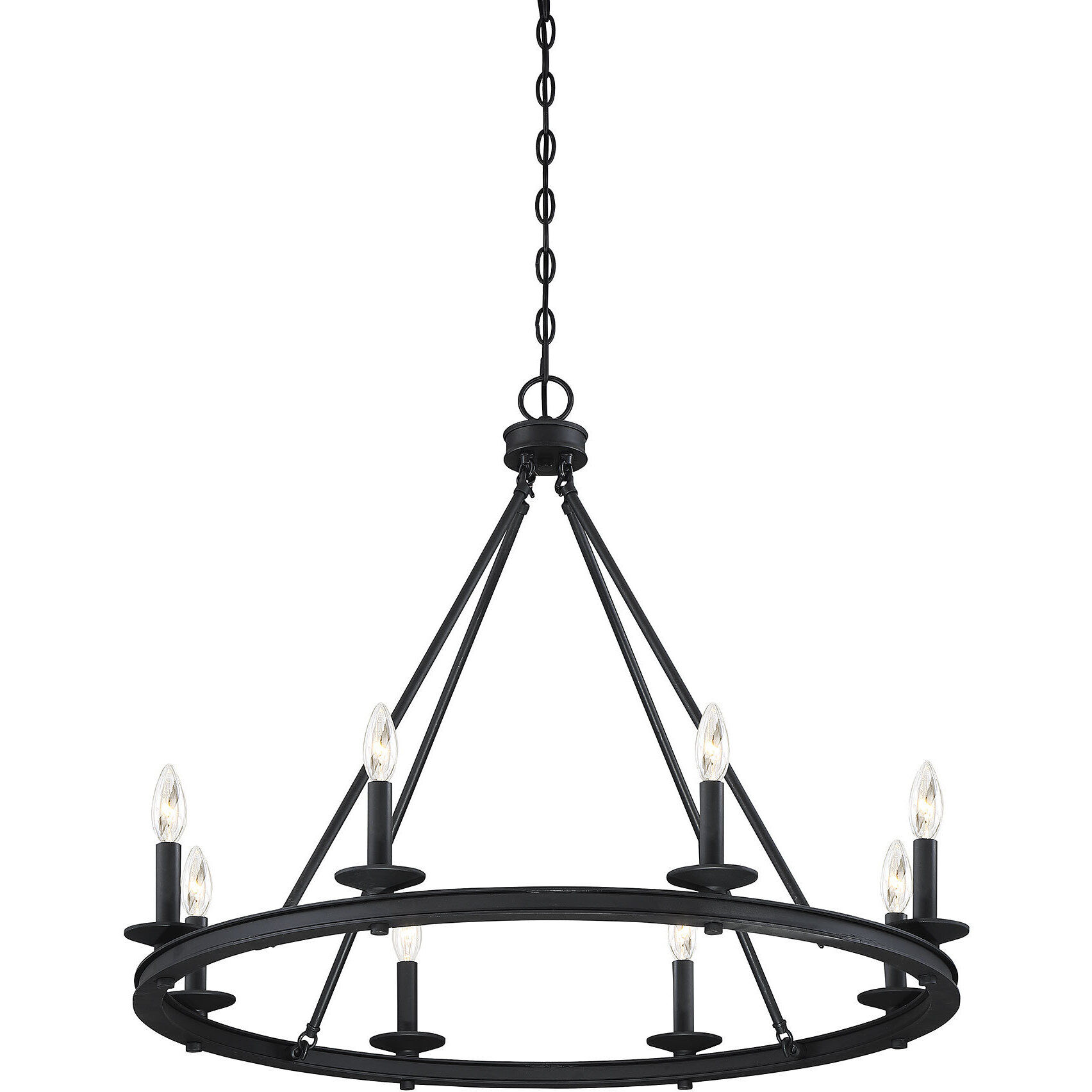 Middleton 8 Light 33 inch Matte Black Chandelier Ceiling Light, Essentials