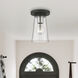 Cityview 1 Light 5 inch Black with Brushed Nickel Accents Small Flush Mount Ceiling Light, Small