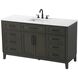 Virginia 60 X 35 inch Mocha Brown Bathroom Vanity Cabinet