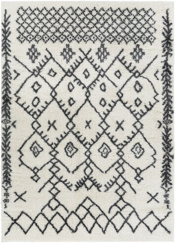 Aliyah Shag 87 X 63 inch Cream Rug in 5 x 8, Rectangle