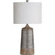 Haverhill 12 inch 150 watt Wood and Silver Table Lamp Portable Light