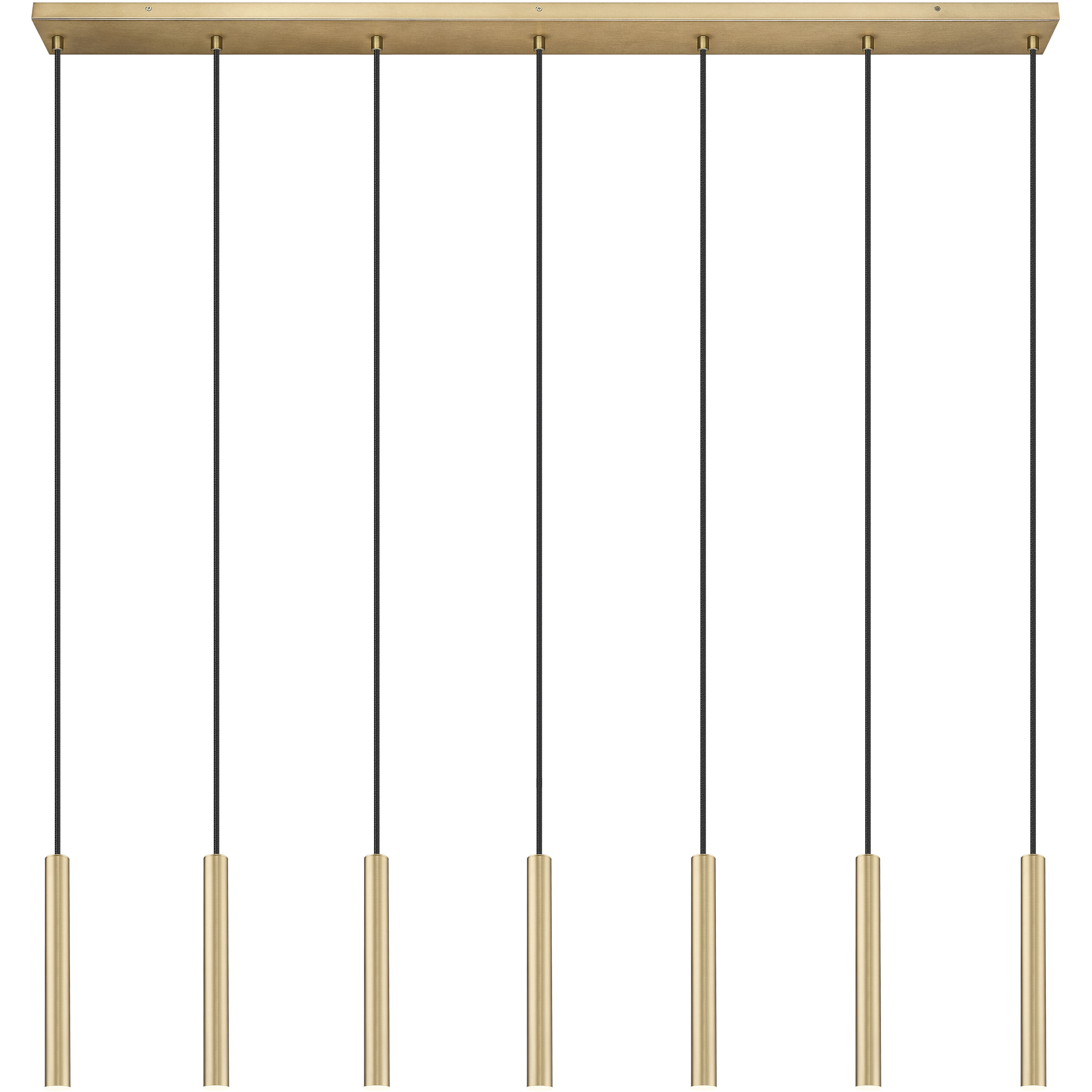 Forest Linear Chandelier Ceiling Light in Modern Gold