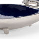 Wildwood Textured Nickel/Navy Blue Tray, Small