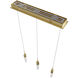 Aspen LED 7 inch Brushed Brass Multi Port Pendant Ceiling Light in Clear