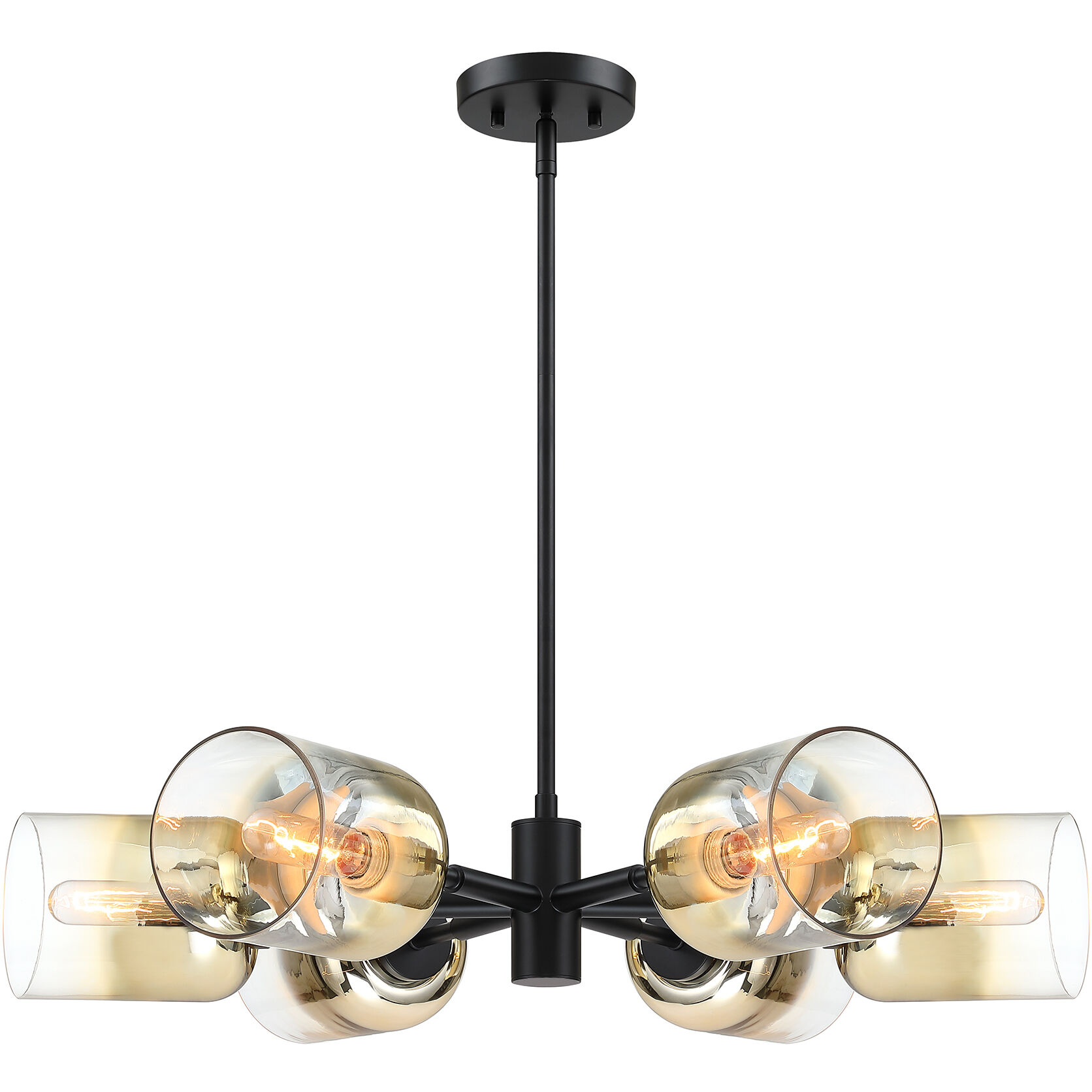 Gatsby 6 Light 28 inch Matte Black Chandelier Ceiling Light