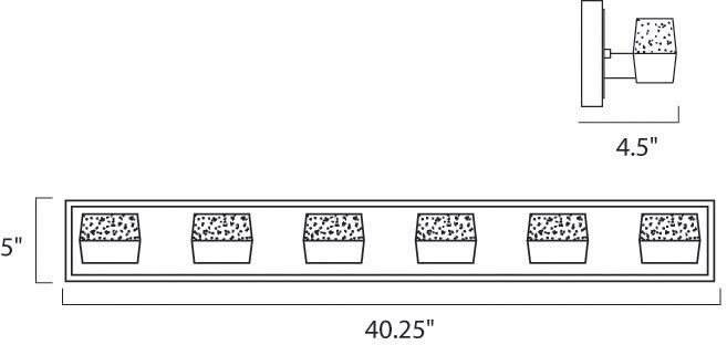 Volt LED LED 40 inch Polished Chrome Bath Vanity Light Wall Light in 40.25 in.,  12 Light 