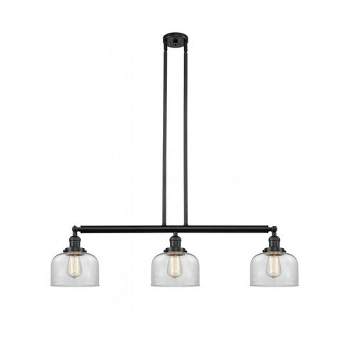 Franklin Restoration Large Bell LED 40.5 inch Matte Black Island Light Ceiling Light in Clear Glass, Franklin Restoration