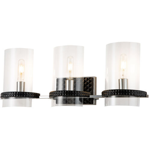 Mazant 3 Light 28 inch MB+PC Bath Light Wall Light