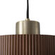 Tambo LED 10 inch Dark Walnut and Weathered Brass Pendant Ceiling Light