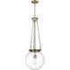 Beacon 1 Light 14 inch Antique Brass Pendant Ceiling Light