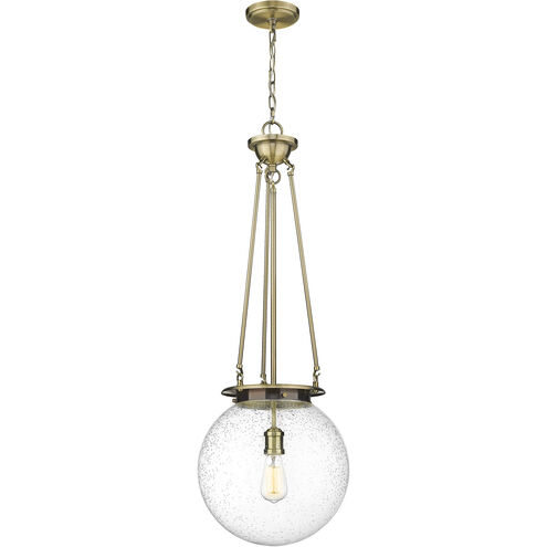 Beacon 1 Light 14 inch Antique Brass Pendant Ceiling Light