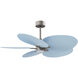 Atlas Alessandra TROPICAL - LK 48 inch Brushed Nickel with Light Blue Blades Ceiling Fan