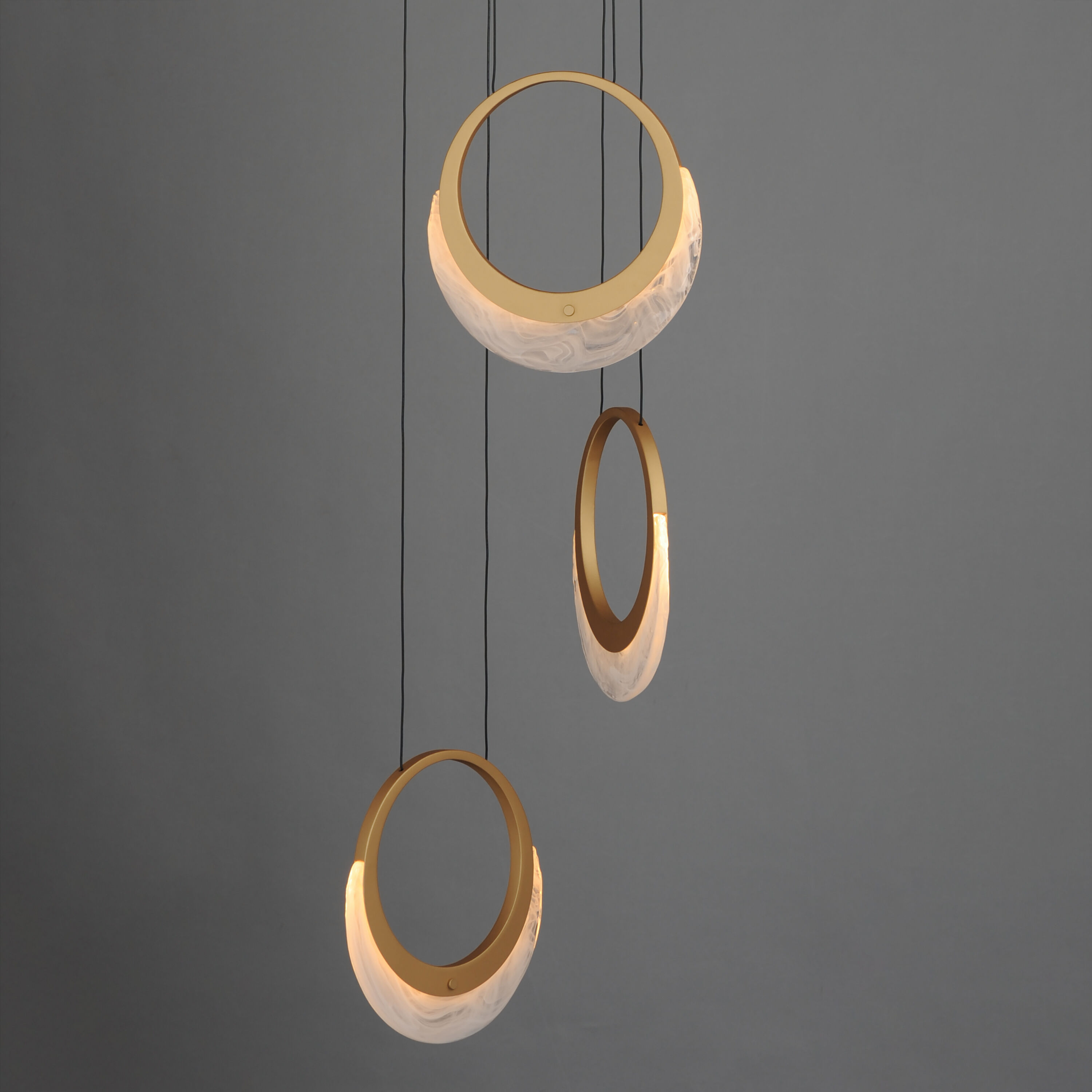 Lyra LED 12.5 inch Gold Multi-Light Pendant Ceiling Light
