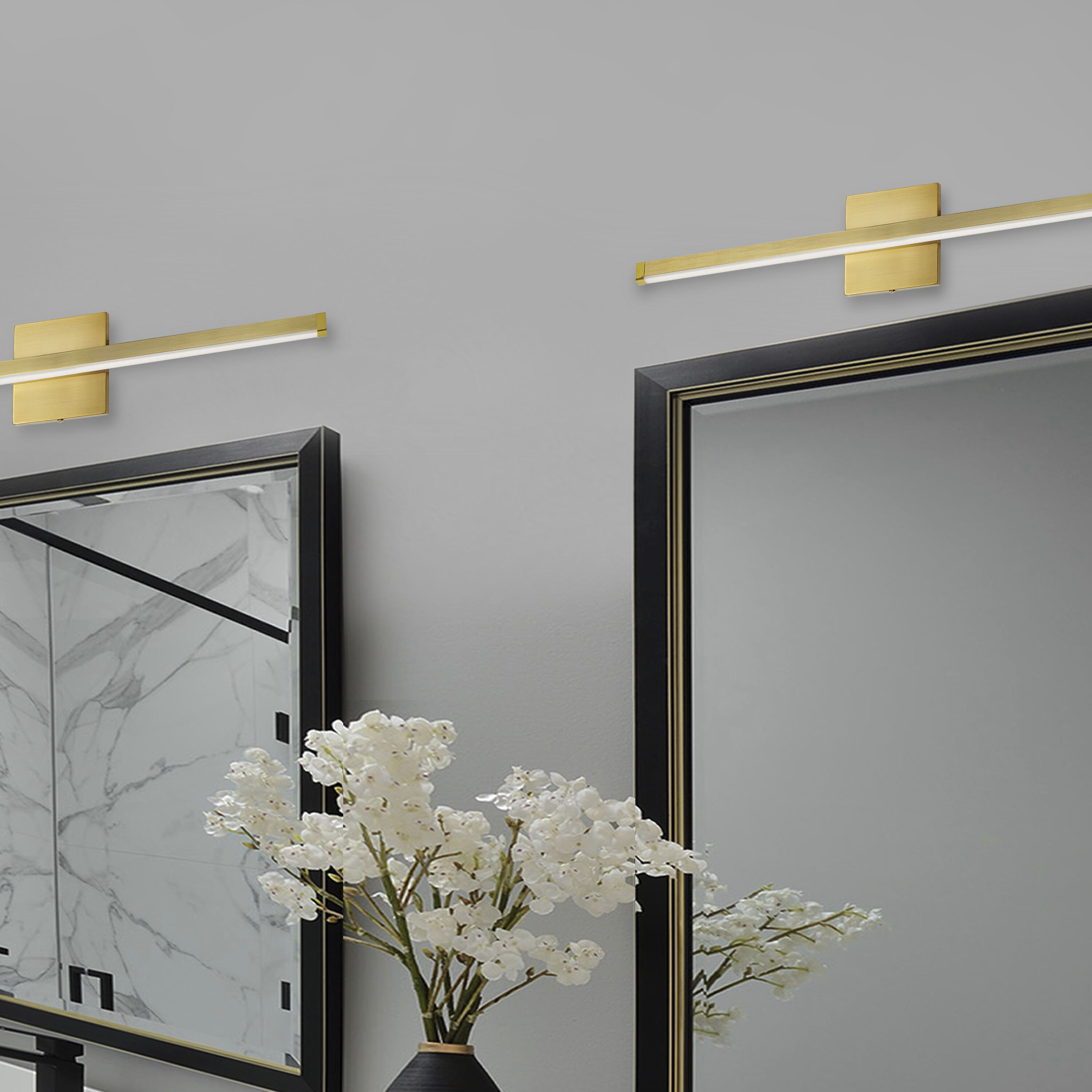 Arandel LED 23.75 inch Aged Brass Vanity Light Wall Light