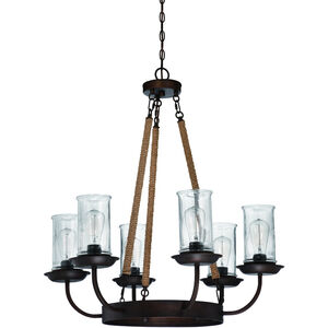 Thornton 6 Light 30.88 inch Aged Bronze Brushed Chandelier Ceiling Light