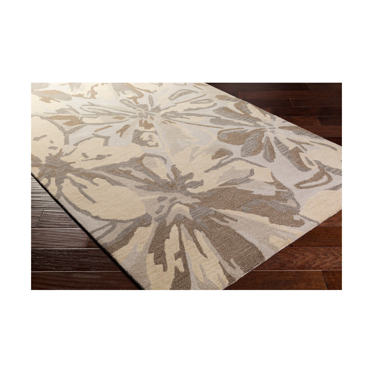 Athena 96 inch Light Gray/Khaki/Dark Brown/Beige Rugs, Wool