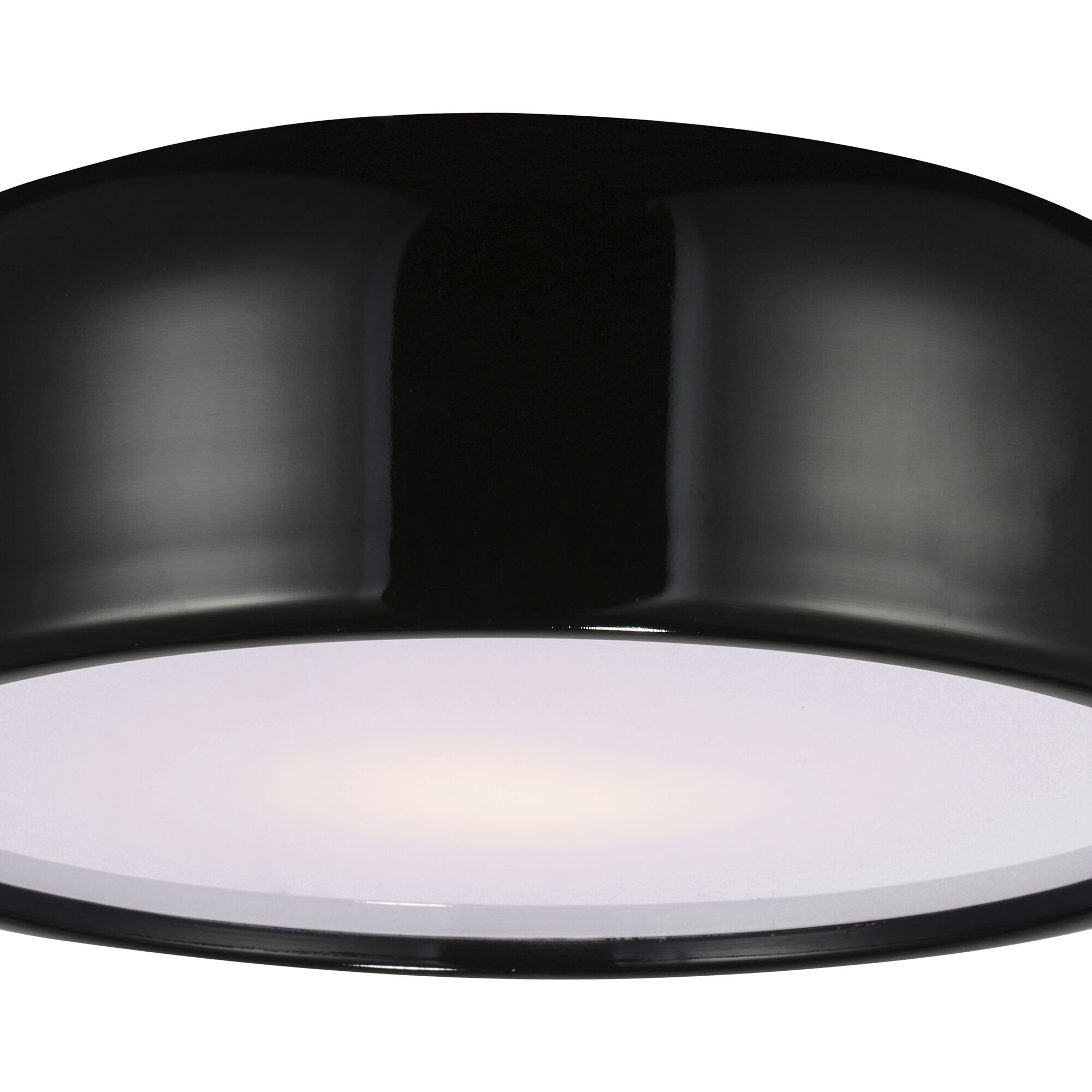 Campton 3 Light 19 inch Black Drum Shade Flush Mount Ceiling Light