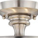 Candice 3 Light 15 inch Brushed Nickel Semi Flush Mount Ceiling Light