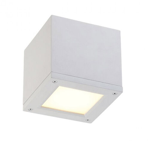 Rubix LED 5 inch White Outdoor Flush